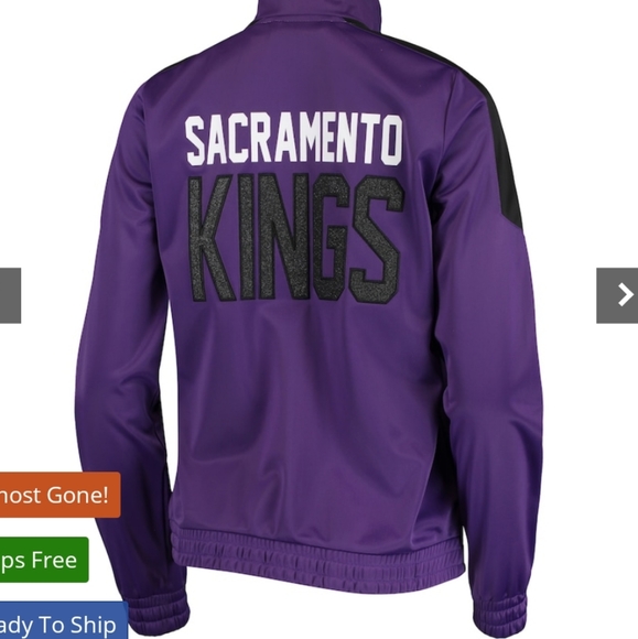 NWT Women's Sacramento Kings NBA Full Zip Up Track Suit Jacket Hoodie Coat L XL - Picture 8 of 9